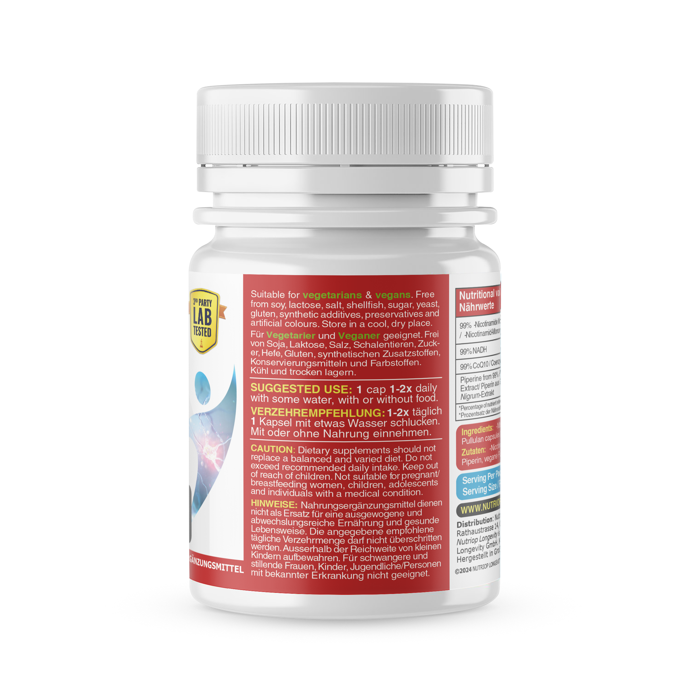 Bio-Enhanced Nutriop Longevity® Life with NADH, NMN and CQ10- Extra Strong - 45 caps-2