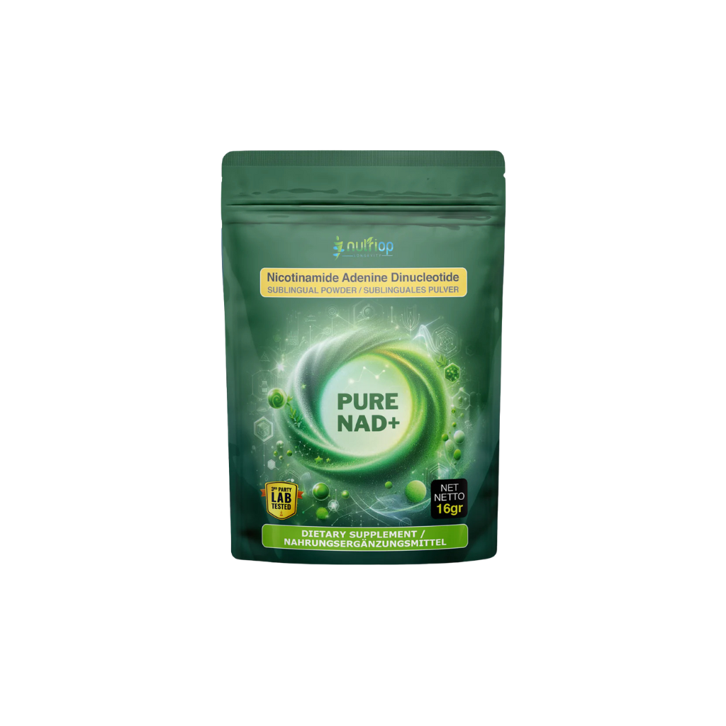 Nutriop Longevity® PURE-NAD+, Nicotinamide Adenine Dinucleotide - Extreme Potency sublingual powder -16 grams - Nutrifeel