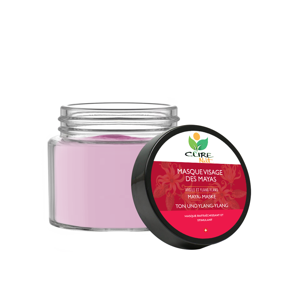 Masque Visage des Mayas Argile et Ylang-Ylang - Nettoyage des pores en profondeur-0